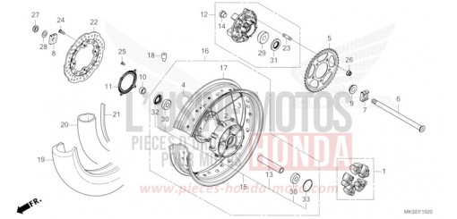 RUOTA POSTERIORE (1) CRF1100DM di 2021
